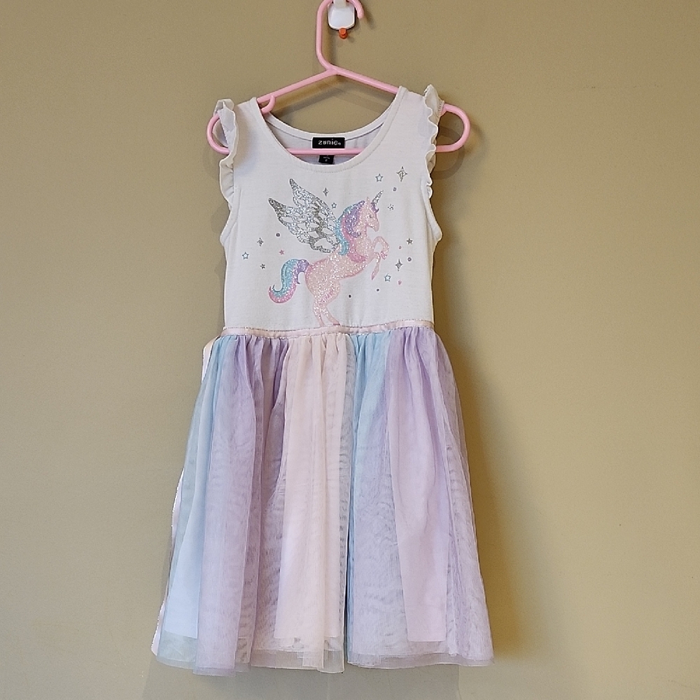 Zunie Kids Unicorn Dress - Pink and Purple
